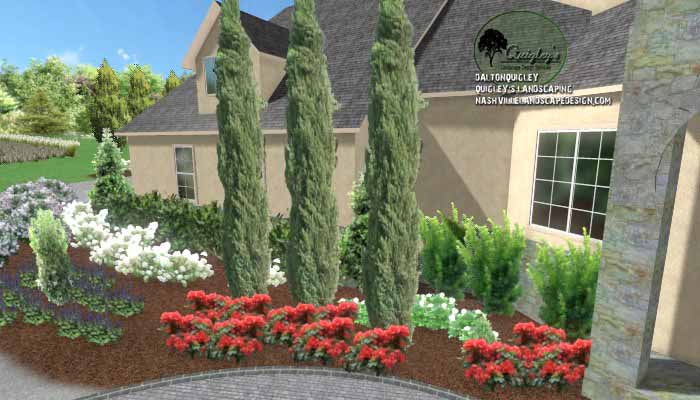 Scenic French Countryside front bed