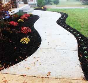 front walkway with landscaping on both sides franklin tn