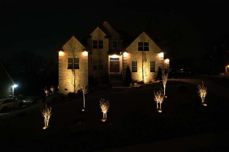 Outdoor lighting on a home nolensville
